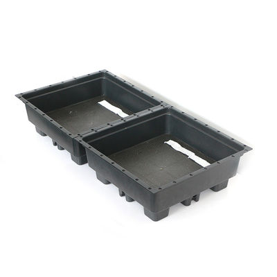 Tetti verdi di plastica piatto giardino rettangolare 500x500mm per 4 unità quadrate e vaso da fiori
