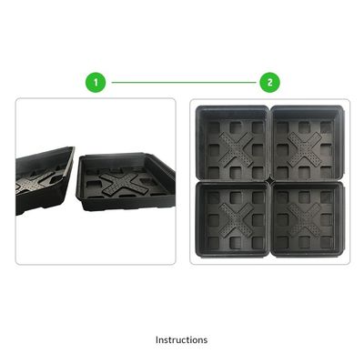 Piantino quadrato Hdpe pianta vassoio tetto terrazzo giardino piantino per piante per kit di moltiplicazione all'aperto