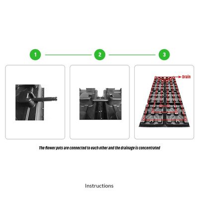 Contenitori per piante 4 unità quadrate accessori