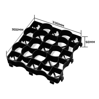 Pavimenti di plastica per terra geocelle ghiaia paddock griglia cavallo erba e casa agricola