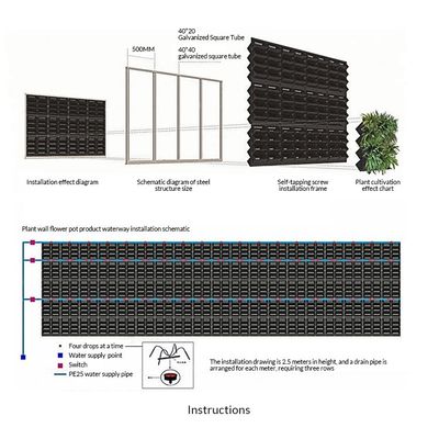 Piantatore di vasi da giardino per fiori verticali Set di kit di propagazione per la piantagione verticale quotidiana