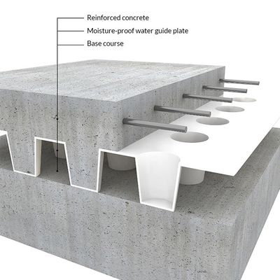 Sistema modulare di tetto verde Hdpe Dimple membrana di drenaggio mesh Mat Board