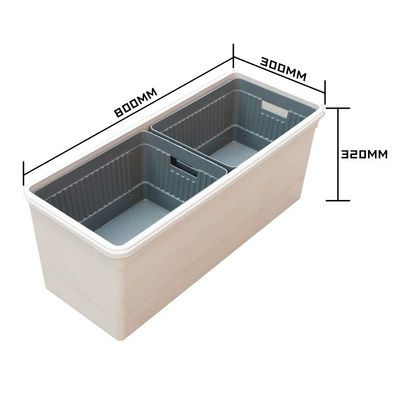 Piantare all'aperto senza problemi con un vaso rettangolare di grandi dimensioni che si irriga da solo