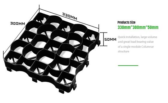 Griglia di plastica di stabilizzazione del suolo per il rafforzamento del suolo 4 Quantità per metro quadrato