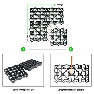 333x333x50mm Piastra di plastica per giardino di erba