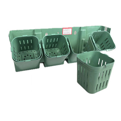 500*5mm piantagione impilabile vaso di fiori di plastica per il verde Living Wall in nero/verde