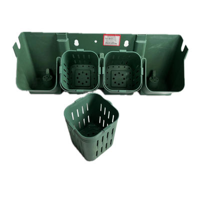 Pot di fiori in plastica in PP nero verde verticale per l'accumulo utilizzato con piante di fiori/verde