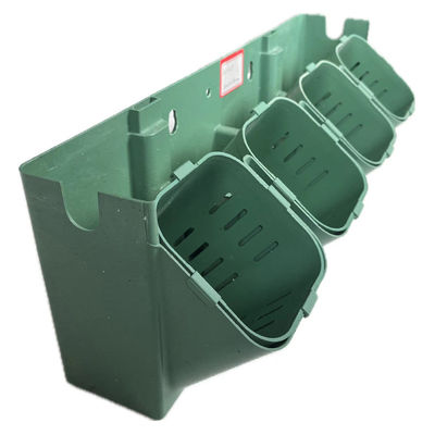 Pot di fiori in plastica in PP nero verde verticale per l'accumulo utilizzato con piante di fiori/verde